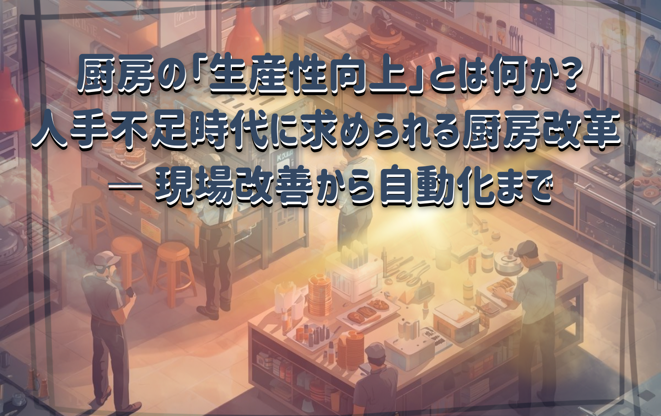 厨房の「生産性向上」とは何か？人手不足時代に求められる厨房改革 ― 現場改善から自動化まで