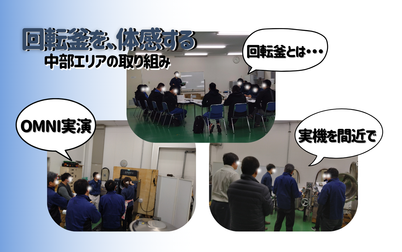 カタログでは伝わらない調理機器のこと─回転釜と自動調理機を体験する場